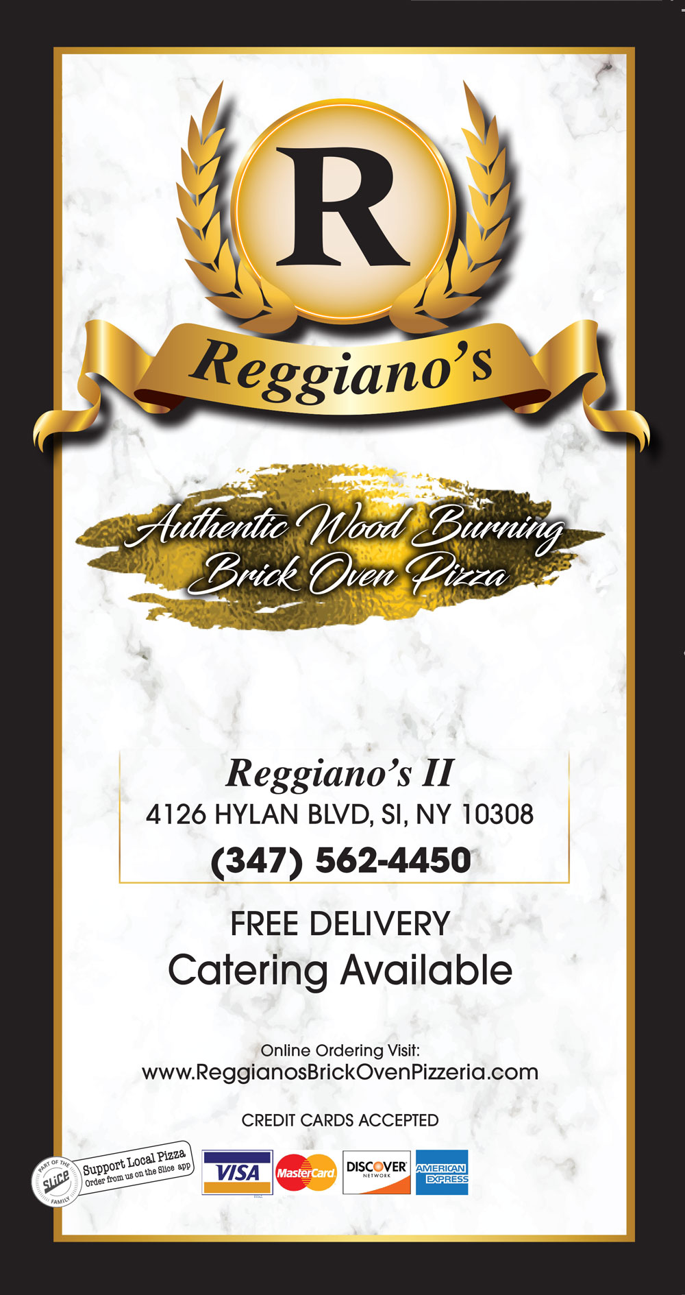 Reggianos Menu